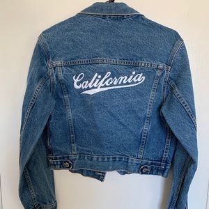 BRANDY MELVILLE Fitted “California” Denim Jacket
